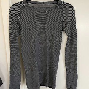 Lululemon Long Sleeve Striped Workout Shirt